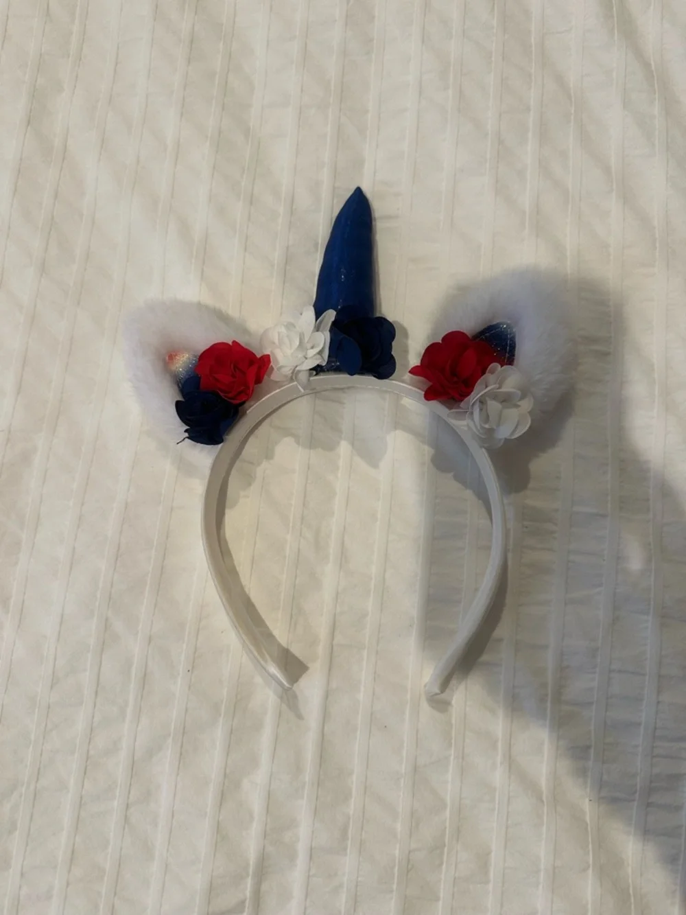 4 of July American flag colors unicorn headband